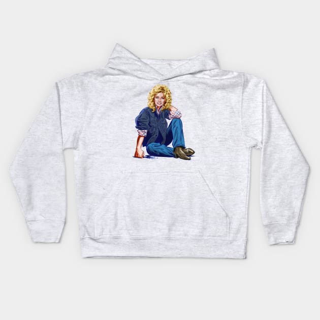 Barbara Mandrell - An illustration by Paul Cemmick Kids Hoodie by PLAYDIGITAL2020